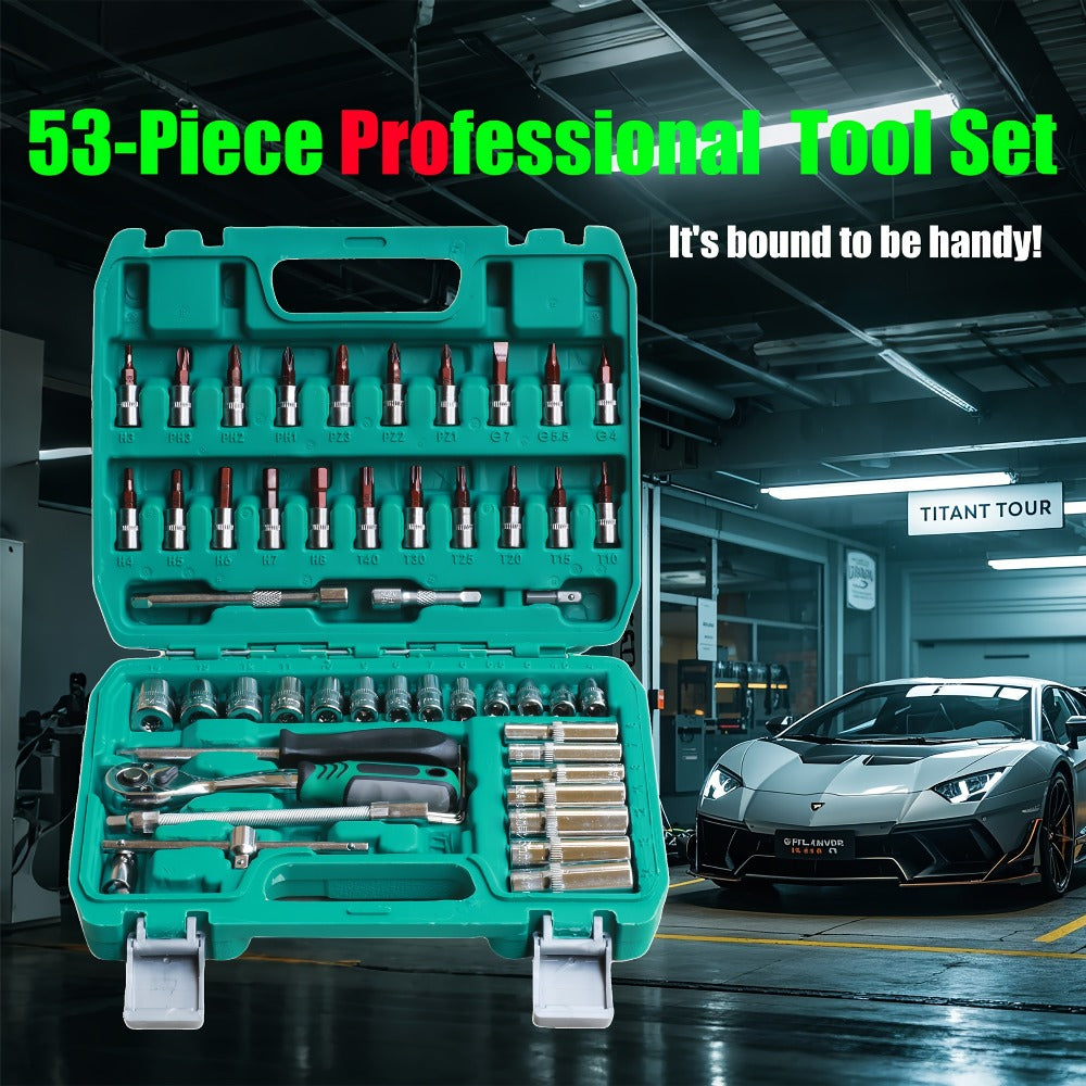 Mechanic Tool Kit Auto Repair Socket Set 1/4" 3/8" 1/2" Drive Ratchet Wrench Combination – 53 to 216-Piece Professional Grade Car Repair