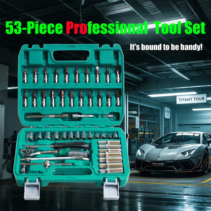 Mechanic Tool Kit Auto Repair Socket Set 1/4" 3/8" 1/2" Drive Ratchet Wrench Combination – 53 to 216-Piece Professional Grade Car Repair