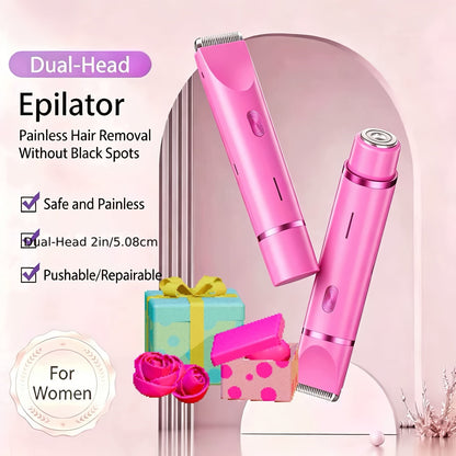 Electric Shaver for Women 4-in-1 Rechargeable Grooming Kit – Painless Hair Remover Eyebrow Trimmer Nose Hair Bikini Trimmer