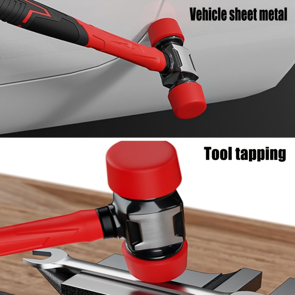 Rubber Mallet Hammer Heavy Duty 27mm & 36mm, Dead Blow Installation Hammer for Flooring Tile Carpentry Renovation