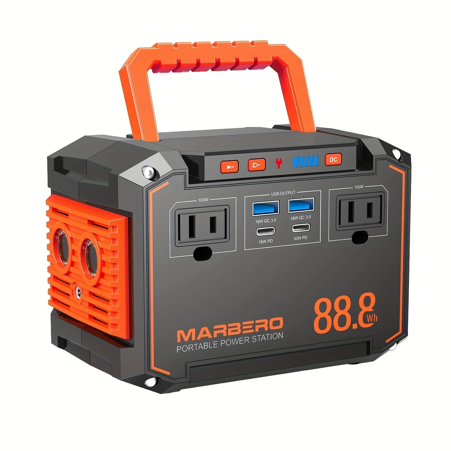 Portable Power Station 88.8Wh, 111Wh or 237Wh with AC, USB-C, USB-A, DC and Solar Panel Options