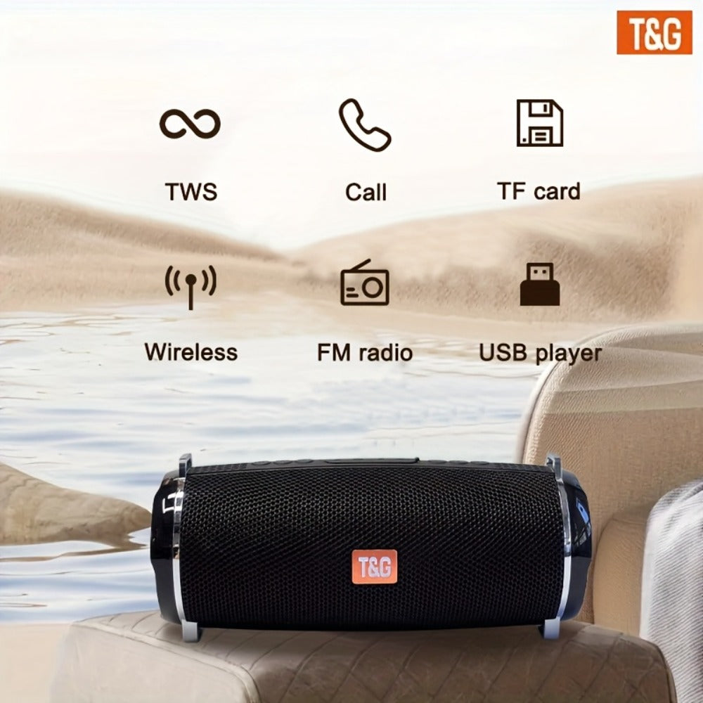 Bluetooth Speaker T&G TG192 with 2400mAh Battery, IPX4 Rating, RGB Breathing Light and Five Color Options