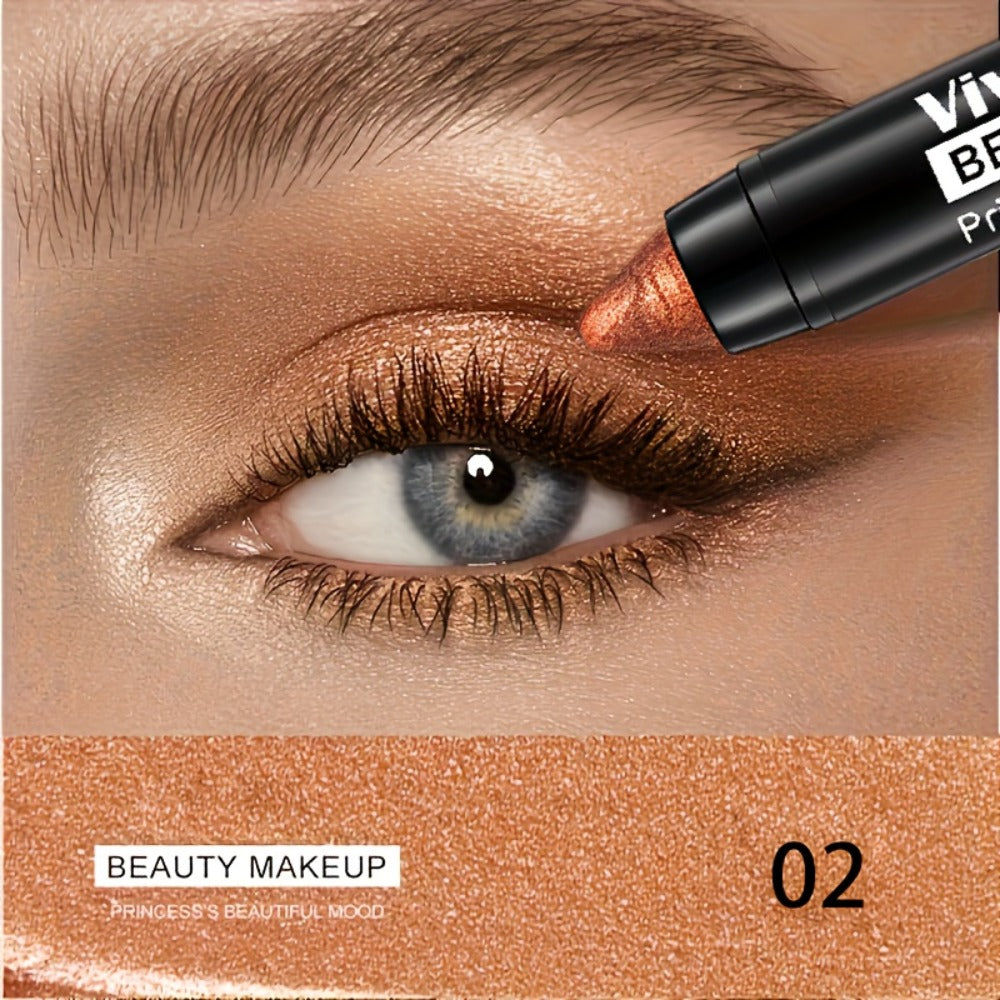 Eyeshadow Sticks 7-Piece Set Pop Color Matte, Easy Apply Smoky Eye Makeup Pencils with Eyebrow Pencil