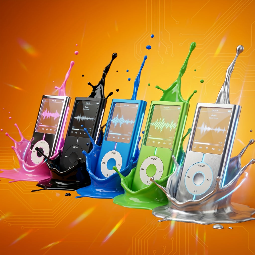 Portable MP3 and MP4 Player with 128GB Card Support, 1.8-Inch Screen and Five Color Options