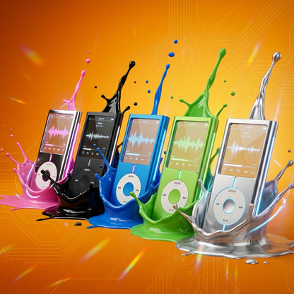 Portable MP3 and MP4 Player with 128GB Card Support, 1.8-Inch Screen and Five Color Options