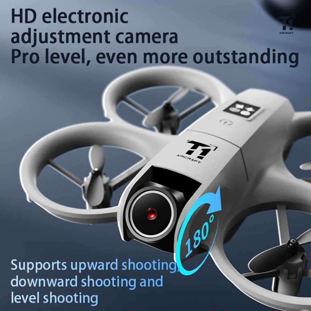 Mini 4K FPV Drone 180° Rotating Dual Camera Optical Flow Positioning Dual Batteries 360° Flip One-Key Takeoff Anti-Shake