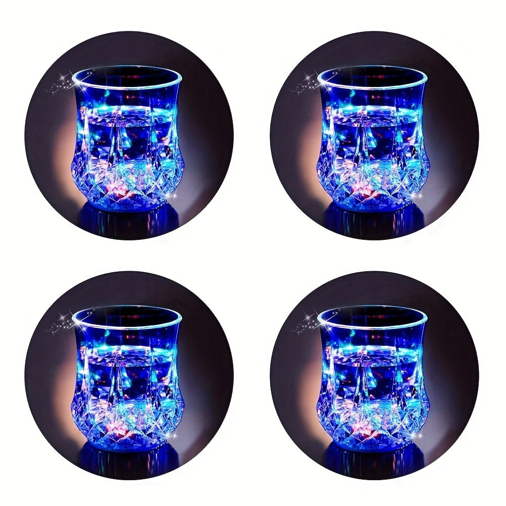 LED Light-Up Tumblers 12-Pack, 200 ml Color-Changing Party Cups Activated by Liquid for Bars, Birthdays and Celebrations