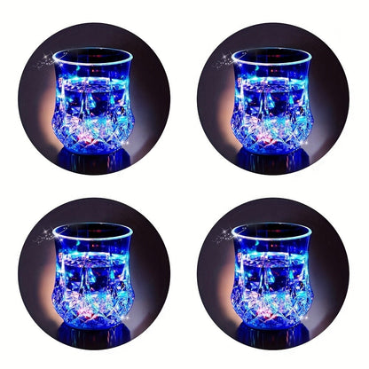 LED Light-Up Tumblers 12-Pack, 200 ml Color-Changing Party Cups Activated by Liquid for Bars, Birthdays and Celebrations