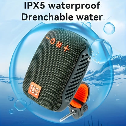 T&G 392 IPX5 Cycling Bluetooth Speaker, Compact Outdoor Wireless Speaker with TWS Stereo, FM Radio