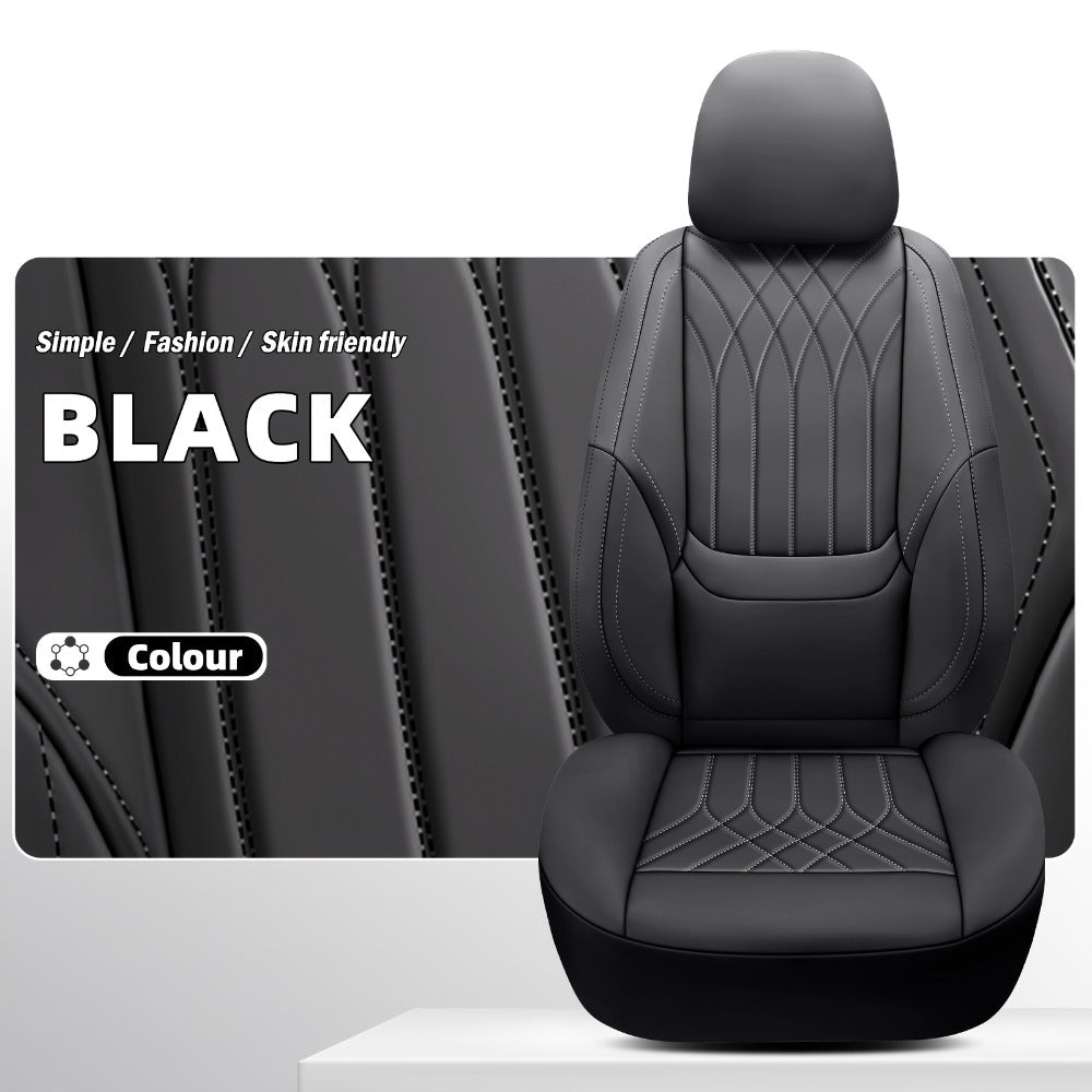 Car Seat Covers PU Leather Full-Coverage Set with Two-Front or Five-Seat Configuration Options