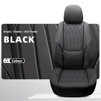 Car Seat Covers PU Leather Full-Coverage Set with Two-Front or Five-Seat Configuration Options