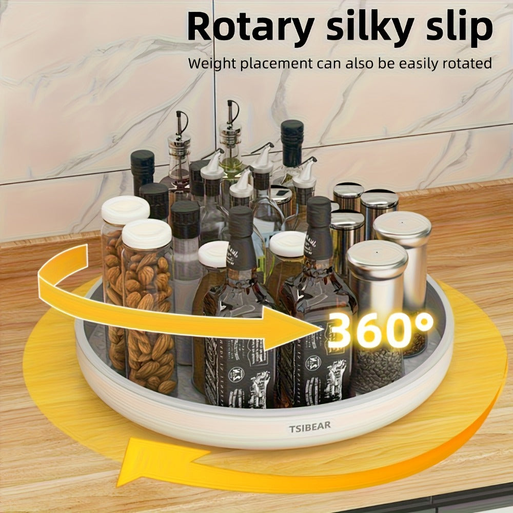 360° Rotating Kitchen Organizer, Multi-Functional Countertop Spice Rack & Cabinet Storage Rack for Cooking Oils