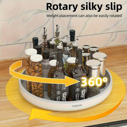 360° Rotating Kitchen Organizer, Multi-Functional Countertop Spice Rack & Cabinet Storage Rack for Cooking Oils