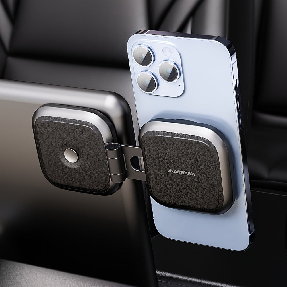 Foldable Magnetic Car Phone Mount for Pictured Model 3 or Model Y Center-Screen Installation