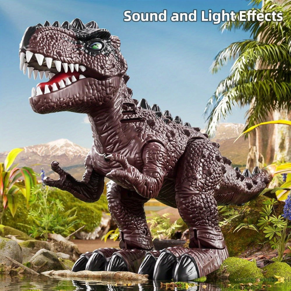 Electric Walking Dinosaur Toys Set of 3 with Sound, Light & Walking Functions, Interactive Moving Dino Toy Collection