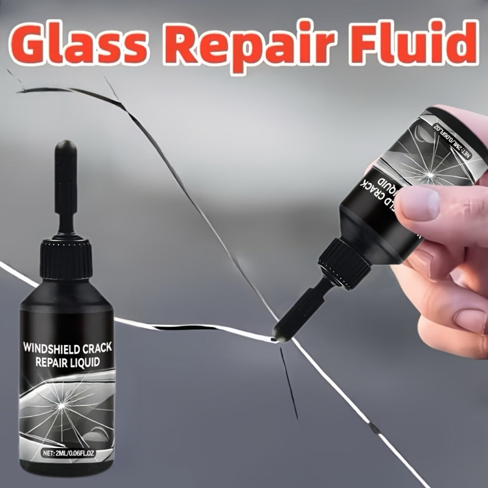 Windshield Repair Kit Nano UV Resin 15-Minute Fix for Bullseye Star Spider Cracks Scratches – DIY Car Glass Crack Repair Fluid with Suction