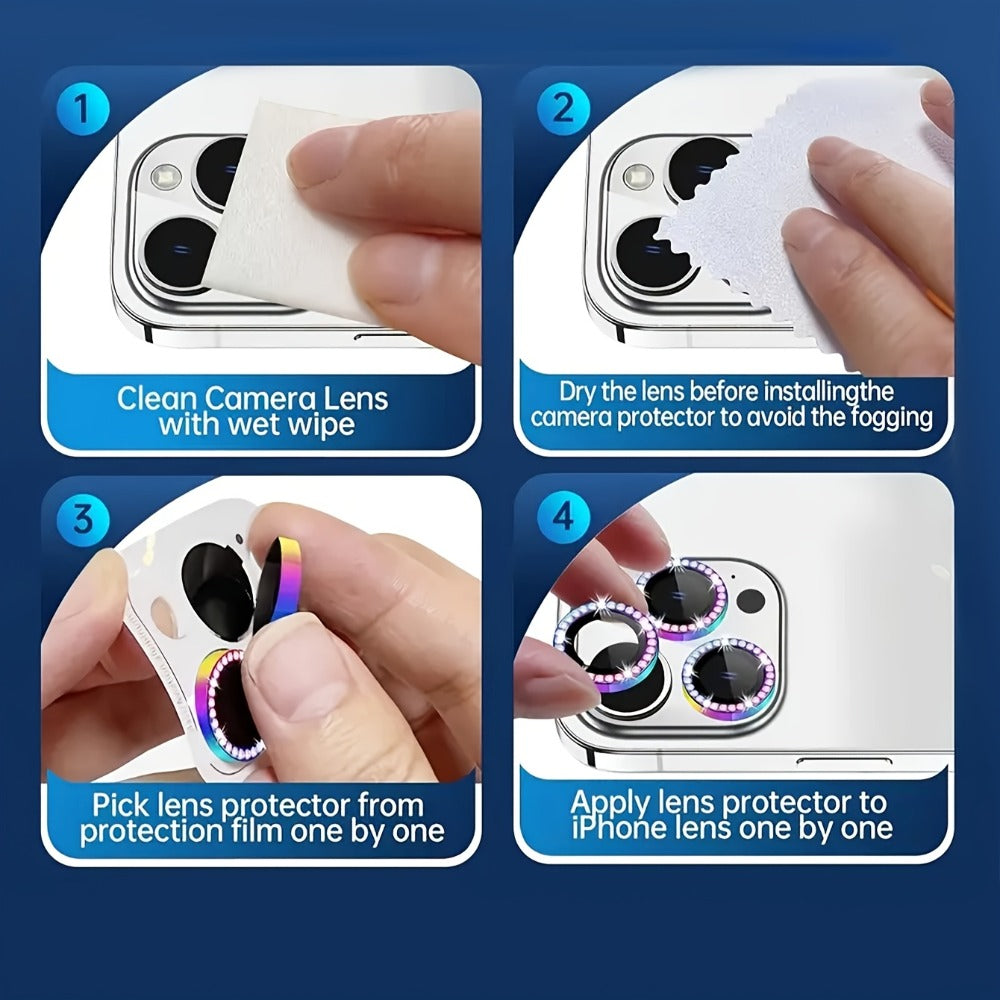 iPhone Camera Lens Protector Tempered Glass – HD Clear 99.9% Optical Clarity, Scratch Resistant, Ultra-Thin Bubble-Free Film for iPhone 16