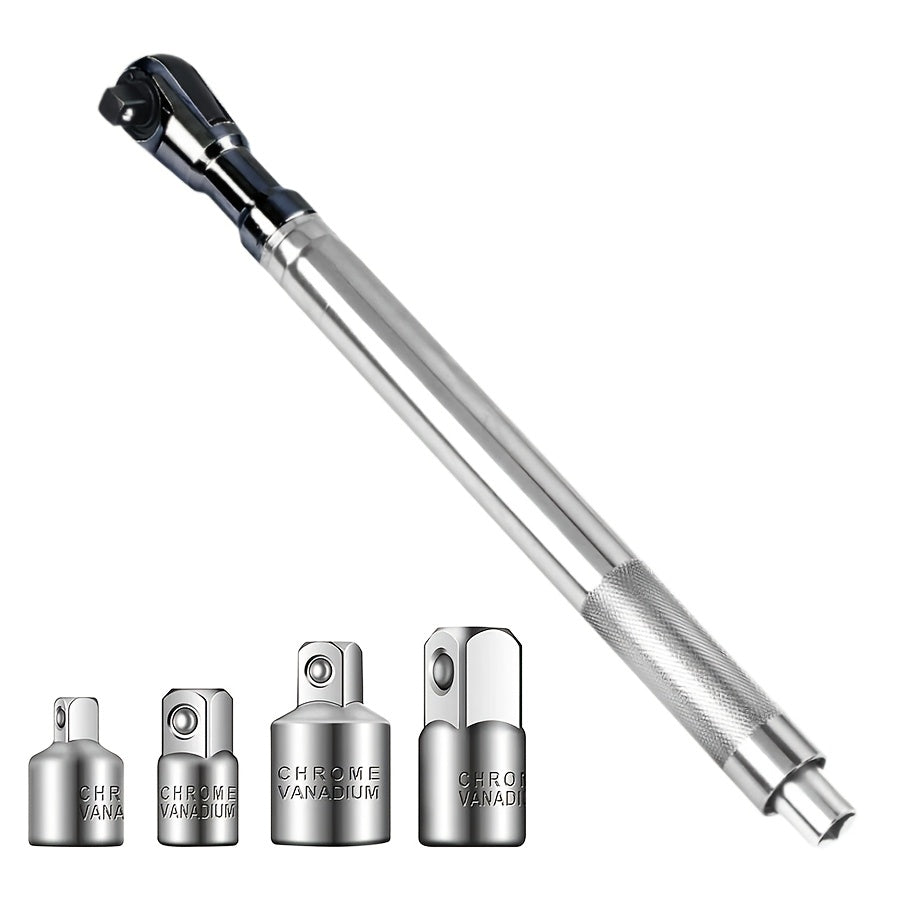 Impact Wrench Extension 1/2" Offset Ratchet Extender – 3-in-1 Heavy Duty Electric Drill Adapter for Confined Spaces Auto Repair with Socket