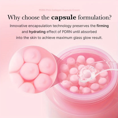 Face Cream PDRN Collagen Three-Piece Capsule Set with Vitamin C and Niacinamide for Day or Night Use