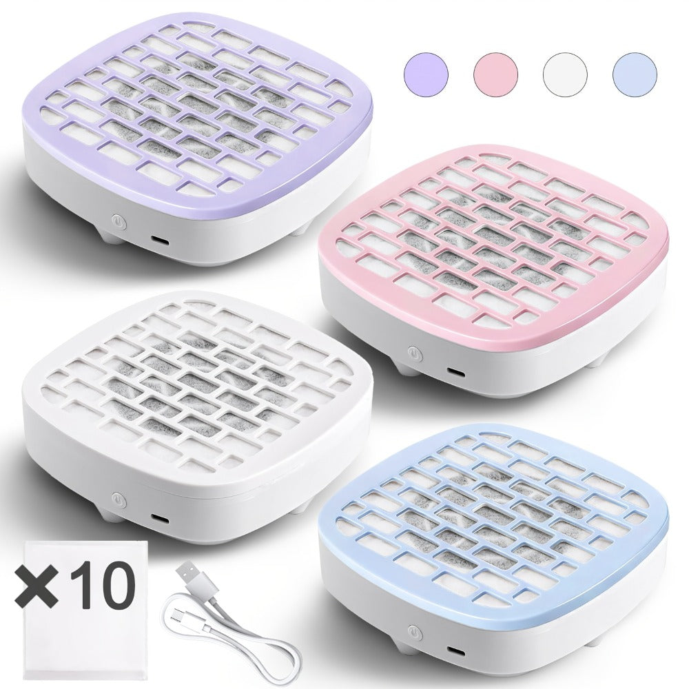 Nail Dust Collector Mini USB Electric Vacuum Cleaner with 10 Filter Pads & Strong Suction, Portable Nail