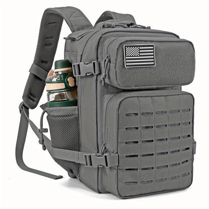 25L Tactical Laptop Backpack with Dual Side Bottle Pockets and Nine Color or Pattern Options