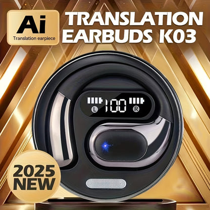 156-Language-Labeled Open-Ear Translation Earbuds with Bluetooth 5.1 Marking, Display Case and Nine Styles