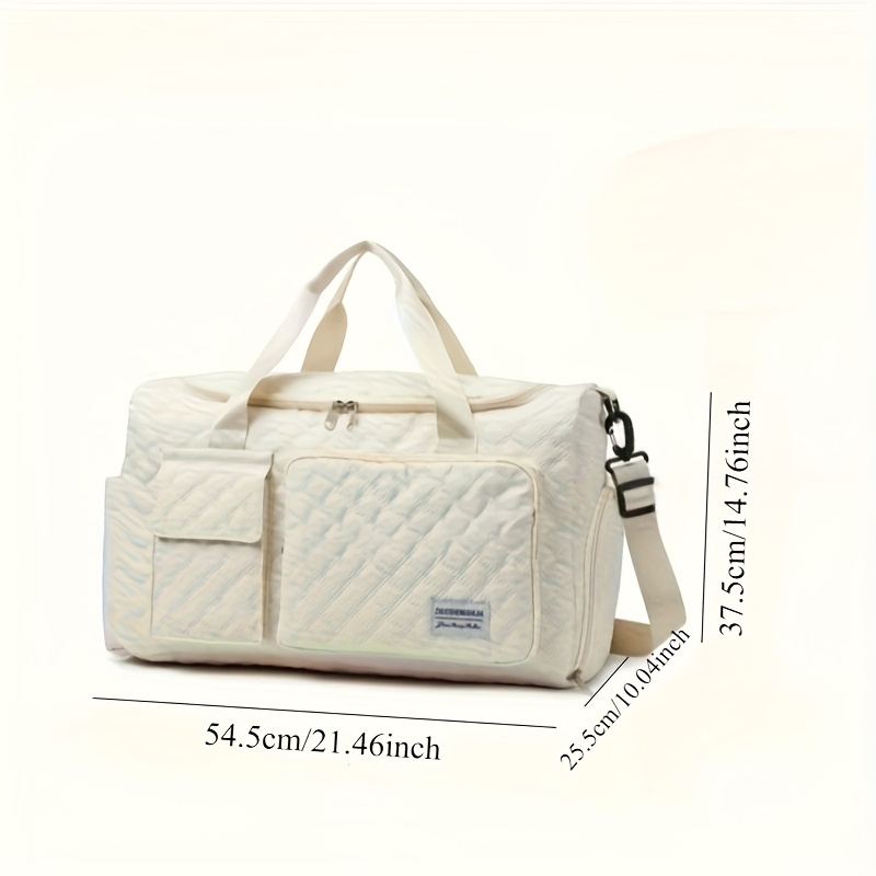 Sports Duffel Bag with Dry Wet Separation – Large Capacity Gym Travel Bag, Double-Sided Compartments, Shoulder & Crossbody Carry