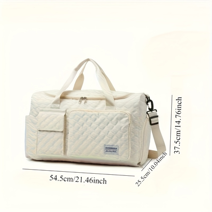Sports Duffel Bag with Dry Wet Separation – Large Capacity Gym Travel Bag, Double-Sided Compartments, Shoulder & Crossbody Carry