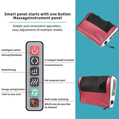 Electric Massager for Neck, Shoulder, Back & Foot – Deep Tissue Kneading Point Massage, Cordless Handheld Body Massager
