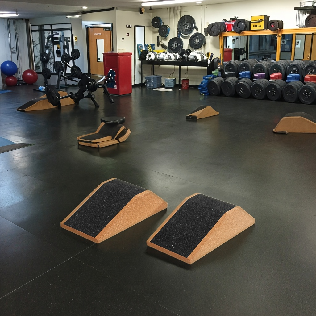 Cork Squat Wedge Blocks 2-Pack – Anti-Slip Pads, 1400 lbs Capacity, Calf Raiser & Yoga Ramp for Weightlifting