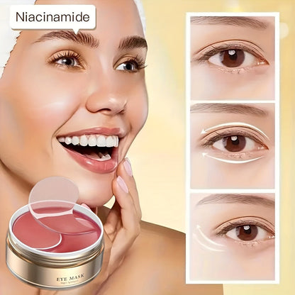 Caffeine Eye Masks 60 Pcs Under Eye Gel Pads – Hyaluronic Acid & Collagen for Dark Circles Puffiness & Fine Lines