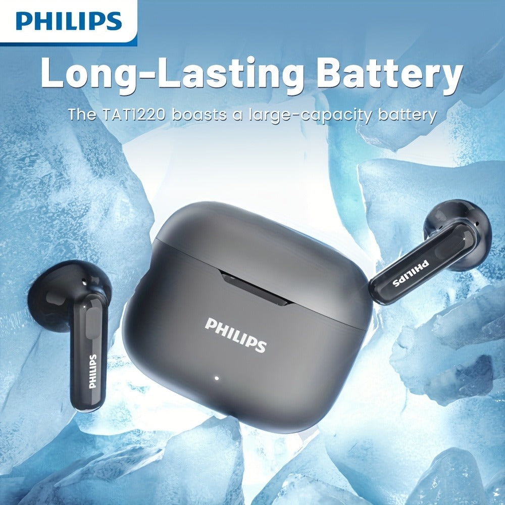 Wireless Earbuds Philips TAT1220 Bluetooth 6.0 with ANC, Touch Controls, Type-C Case and Two Colors