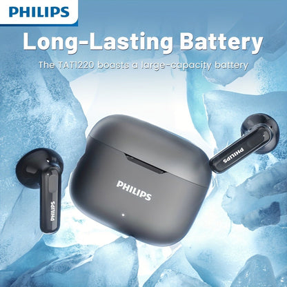 Wireless Earbuds Philips TAT1220 Bluetooth 6.0 with ANC, Touch Controls, Type-C Case and Two Colors