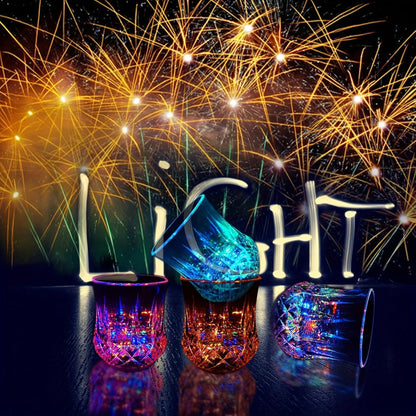 LED Glowing Cups Liquid Activated Light Up Tumblers Multicolor Flash Crystal Wine Glasses for Bar Party Decor 4 Pack 6 Pack