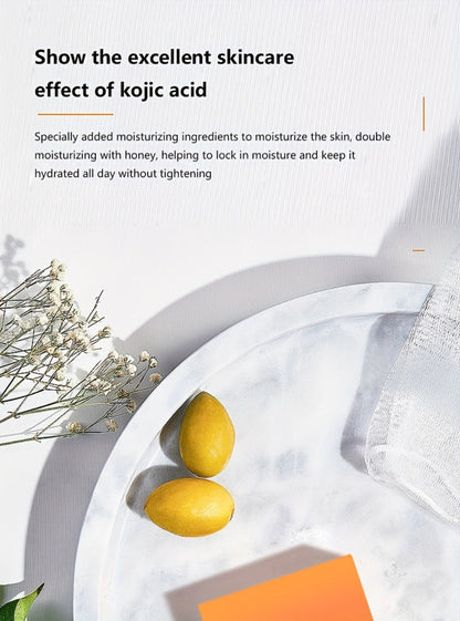 Kojic Acid Brightening Bar Soap 6-Pack – Rose Extract & Glycerin Formula for Dark Spots, Oil Control & Even Skin Tone | Moisturizing Gentle