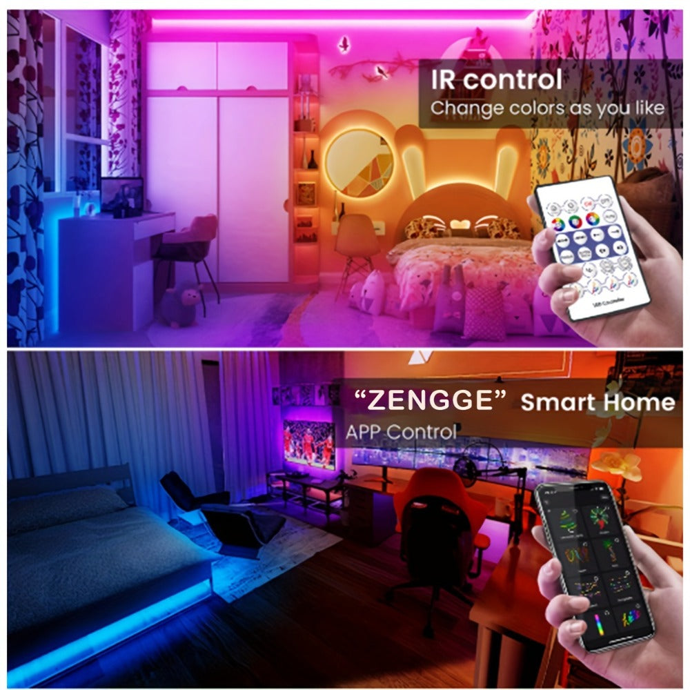 LED Strip Light RGBIC Neon Rope in 2m, 3m or 5m with USB Power, App and IR Remote, Music Sync and IP65 Label