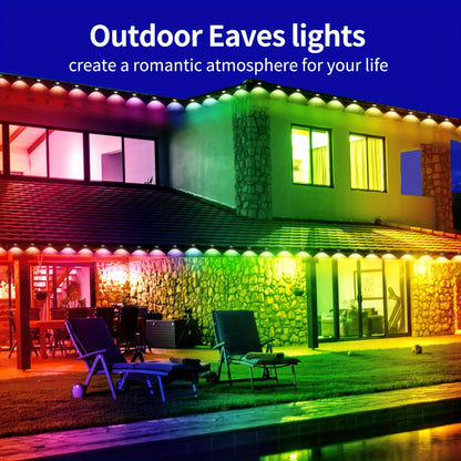 RGB Eave String Light Kit from 50ft to 400ft with Plug-In Adapter, App and Handheld Remote