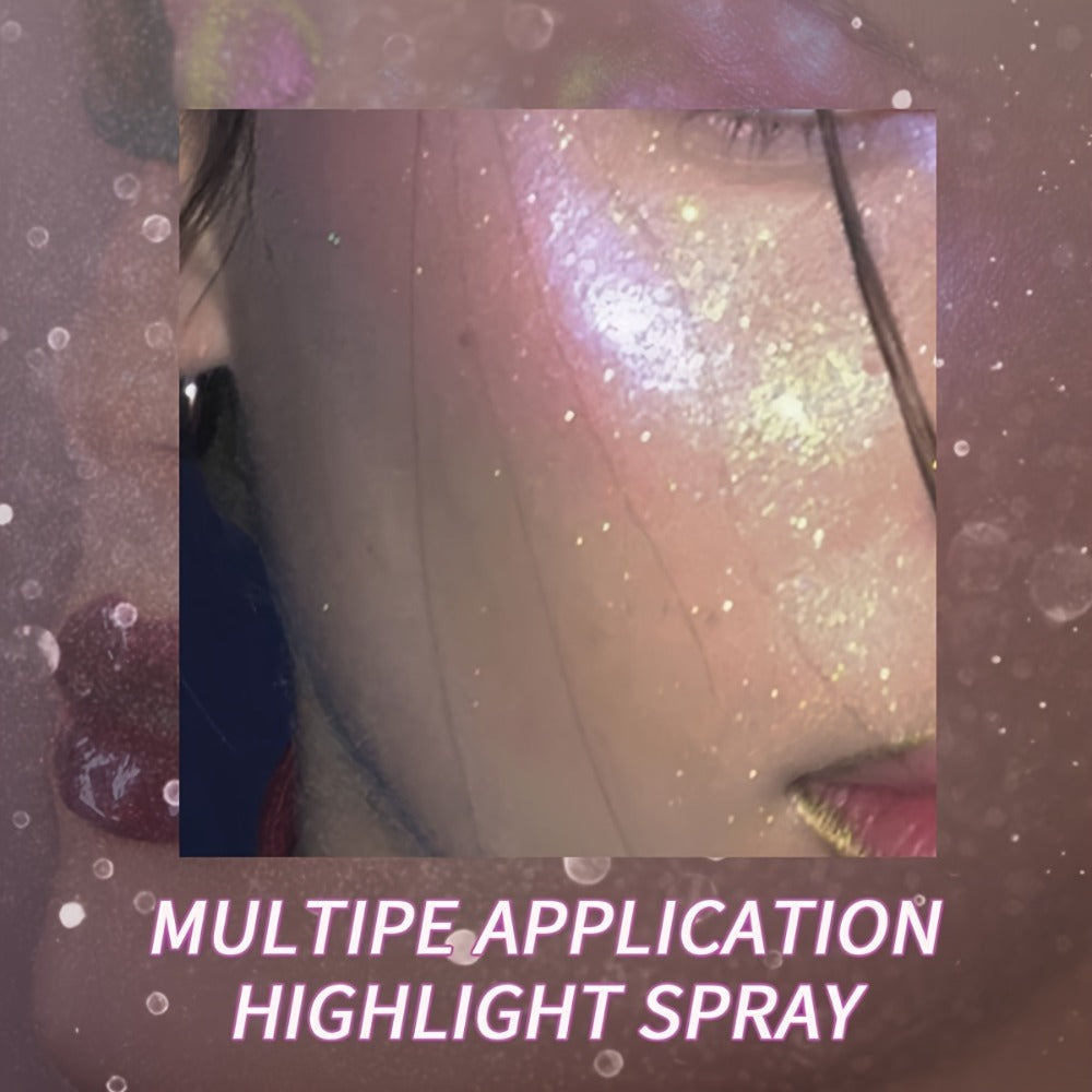 Body Glitter Spray Shimmer Long Lasting Lightweight Non Greasy Luminous Radiant Glow for Body Face Hair Women Festival Party Everyday Wear 4