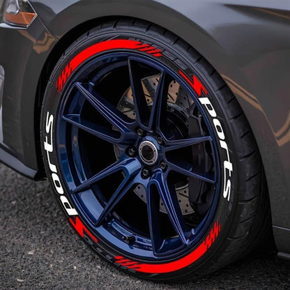 Tire Letter Stickers – Sport Racing PVC Tire Decals for Car & Motorcycle, Self-Adhesive Raised Letter Stickers