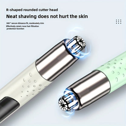 Nose Hair Trimmer Electric – USB Rechargeable Stainless Steel Unisex Trimmer for Nose, Ear & Eyebrow Hair, No-Pull Painless Cutting