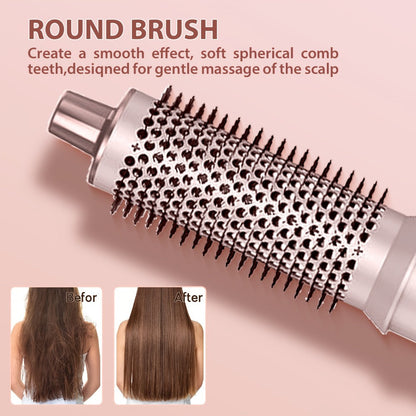 5-in-1 Hot Air Brush Negative Ion Hair Styler Blow Dryer Curler Straightener Volumizer, for Home, Travel and Salon Hair Styling