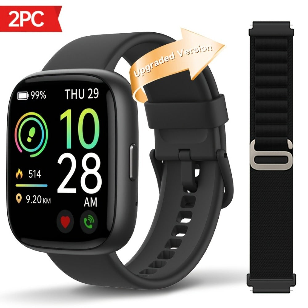 Smartwatch Alexa Built-in 1.83" HD – Wireless Calling, 100+ Sport Modes, Heart Rate, SpO2 and Sleep Readouts, Optional Woven