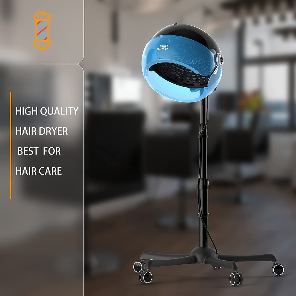 Ionic Floor-Standing Hooded Hair Dryer 1875W, Adjustable Height Professional Salon Hood Dryer for Deep