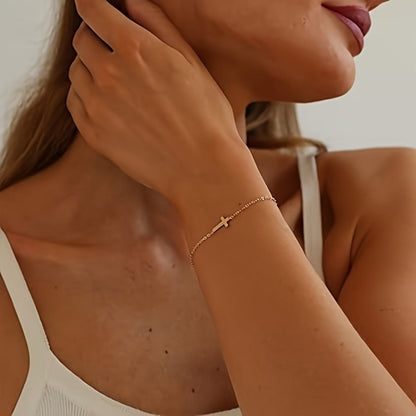 Beaded Bracelet - Gold Pearl Bead Chain for Women Adjustable Stainless Steel Cuban Twisted - product detail view 14