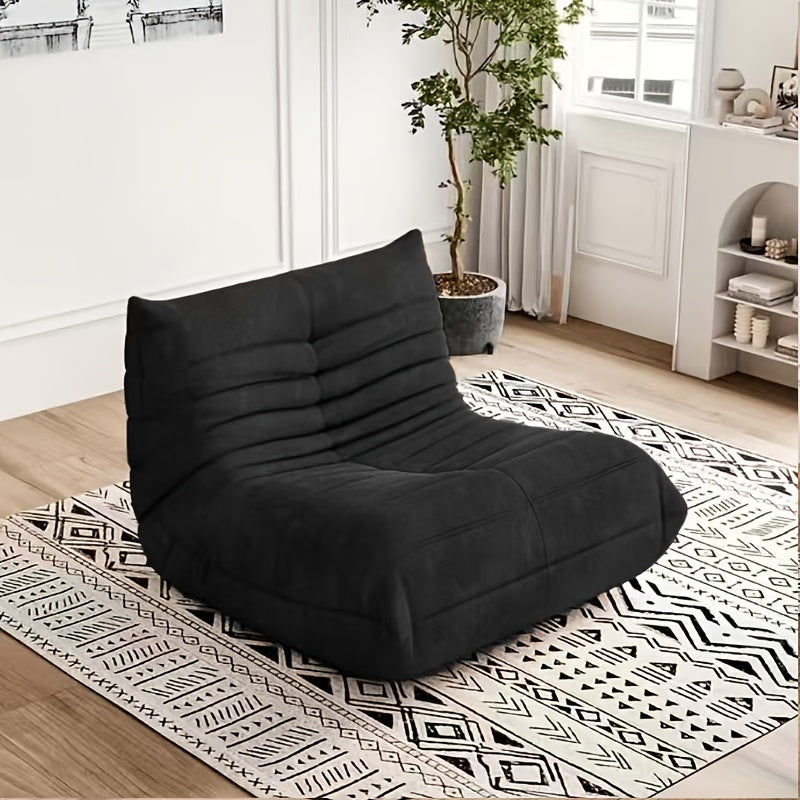 Bean Bag Chair shown in the Black Single Seat option