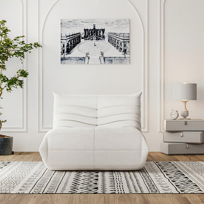 Bean Bag Chair shown in the Creamy-white option