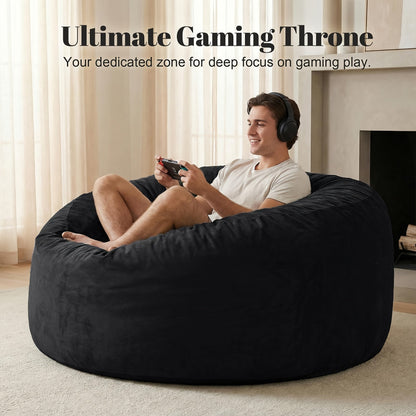 Bean Bag Chair shown in the Black, 3FT(34"*34"*22") option