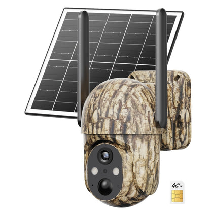 4G LTE Solar Trail Camera No WiFi Needed, Outdoor Security Camera 4K Night Vision, 360° Pan Tilt Live View