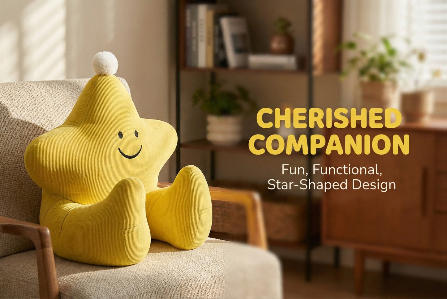 Kids Reading Pillow Star Shape with Neck Support Back Support Lumbar Support & Armrests Spine for Entryways, Bedrooms and Living Spaces