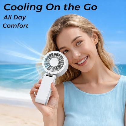 Handheld Fan USB-C Rechargeable 150-Speed Stepless Adjustable Turbo Fan LED Display for Home, Office and Desktop Air Circulation